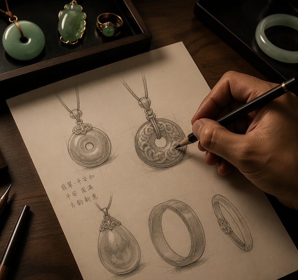 Hand sketching pendant designs